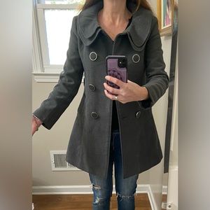 Gray Peacoat Style